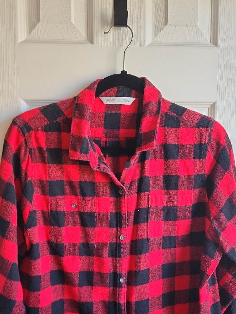 Woolrich Pemberton Red and Black Buffalo Plaid Shirt Jacket L - Picture 2 of 7